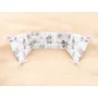 Aparatoare pentru patut, Qmini, Din bumbac certificat Oeko Tex Standard 100, 180x30 cm, Cu panglici, Teddy Bear and Friends Pink - 2