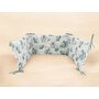 Aparatoare pentru patut, Qmini, Din bumbac certificat Oeko Tex Standard 100, 180x30 cm, Cu panglici, Dragons Gray - 2