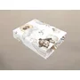 Cearceaf cu elastic, Qmini, Pentru patut 140X70 cm, Din bumbac certificat Oeko Tex Standard 100, Teddy Bear and Friends Beige - 3