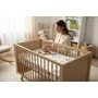 Cearceaf cu elastic, Qmini, Pentru patut 140X70 cm, Din bumbac certificat Oeko Tex Standard 100, Teddy Bear and Friends Beige - 2