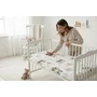 Cearceaf cu elastic, Qmini, Pentru patut 140X70 cm, Din bumbac certificat Oeko Tex Standard 100, Teddy Bear and Friends Beige - 7