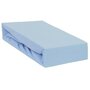 Qmini - Cearceaf impermeabil cu elastic, Pentru patut 120x60 cm, Din jerseu, Blue - 1