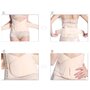 Qmini - Centura abdominala postnatala dublu reglabila, Cu prindere pe baza de velcro, Beige - 1