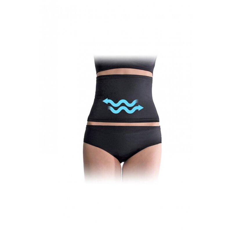 Qmini - centura abdominala postnatala, pentru recuperare, l, negru