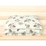 Lenjerie patut junior cu 2 piese, Qmini, Din bumbac certificat Oeko Tex Standard 100, 140 x 200 cm, Dragons Beige - 2