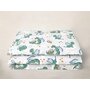 Lenjerie patut junior cu 2 piese, Qmini, Din bumbac certificat Oeko Tex Standard 100, 140 x 200 cm, Dragons Gray - 2