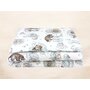 Lenjerie patut junior cu 2 piese, Qmini, Din bumbac certificat Oeko Tex Standard 100, 140 x 200 cm, Teddy Bear and Friends Blue - 2