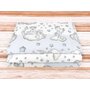 Lenjerie patut junior cu 2 piese, Qmini, Din bumbac certificat Oeko Tex Standard 100, 140 x 200 cm, Teddy Bear with Blue Heart - 2