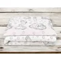 Lenjerie patut junior cu 2 piese, Qmini, Din bumbac certificat Oeko Tex Standard 100, 140 x 200 cm, Teddy Bear with Pink Heart - 2