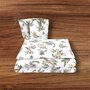 Lenjerie patut 3 piese, Qmini, Pentru patut 120x60 cm, Cu protectie laterala, Din bumbac certificat Oeko Tex Standard 100, Safari - 2