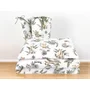 Lenjerie patut 3 piese, Qmini, Pentru patut 140x70 cm, Cu protectie laterala, Din bumbac certificat Oeko Tex Standard 100, Safari - 2