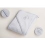 Prosop cu gluga, Qmini, Din bumbac, 80x80 cm, Grey - 3