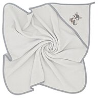 Prosop cu gluga, Qmini, Din bumbac, 80x80 cm, Grey