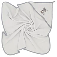 Prosop cu gluga, Qmini, Din bumbac, 80x80 cm, Grey