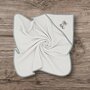 Prosop cu gluga, Qmini, Din bumbac, 80x80 cm, Grey - 3