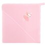 Prosop cu gluga, Qmini, Din bumbac, 80x80 cm, Pink - 3