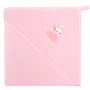 Prosop cu gluga, Qmini, Din bumbac, 80x80 cm, Pink - 3