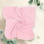 Prosop cu gluga, Qmini, Din bumbac, 80x80 cm, Pink - 4