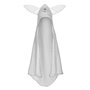 Qmini - Prosop cu gluga cu urechi, Din bumbac, Dimensiune mare 80x80 cm, Gray Rabbit - 2