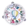 Salteluta interactiva, Qmini, Abby,  Cu muzica, 20 bile, 6 jucarii,  Pentru activitati educationale, 85x85 cm, Multicolor - 15