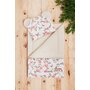 Set 2 piese, Qmini, Pentru patut, carucior si cosulet, Cu paturica si pernuta cu urechi, Din bumbac, Rabbit Beige - 2