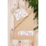 Set 2 piese, Qmini, Pentru patut, carucior si cosulet, Cu paturica si pernuta cu urechi, Din bumbac, Tesatura Waffle, Rabbit Beige - 2
