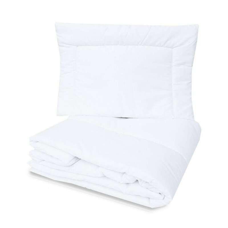 Qmini - set pilota si perna pentru patut, din bumbac, white