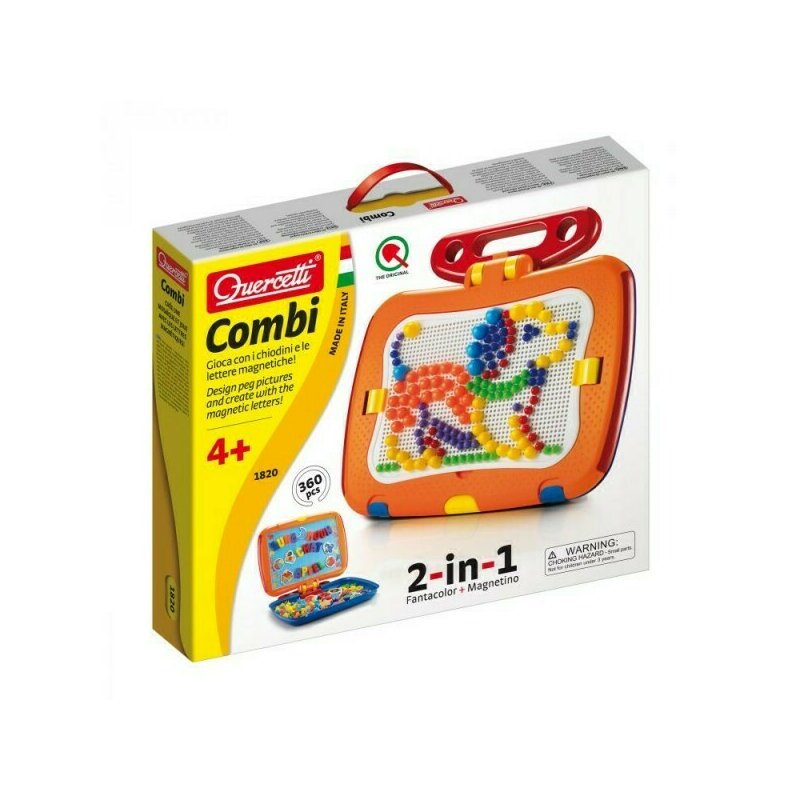 Quercetti - tablita magnetica cu litere 2 in 1