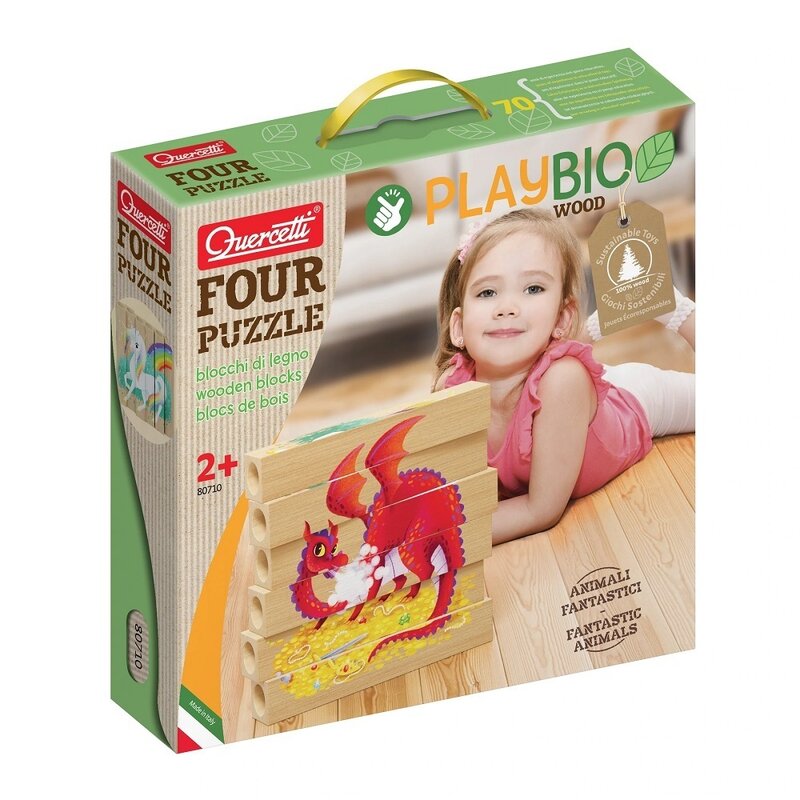 Quercetti - four puzzle animale fantastice bio