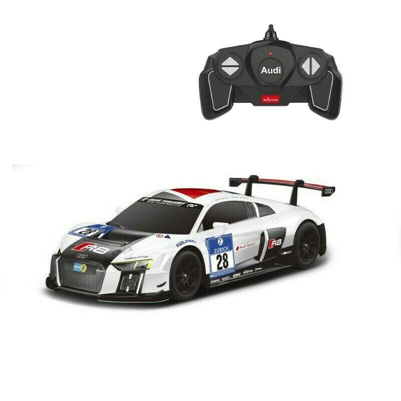 Rastar - masina cu telecomanda audi r8 lms performance alb scara 1 la 18