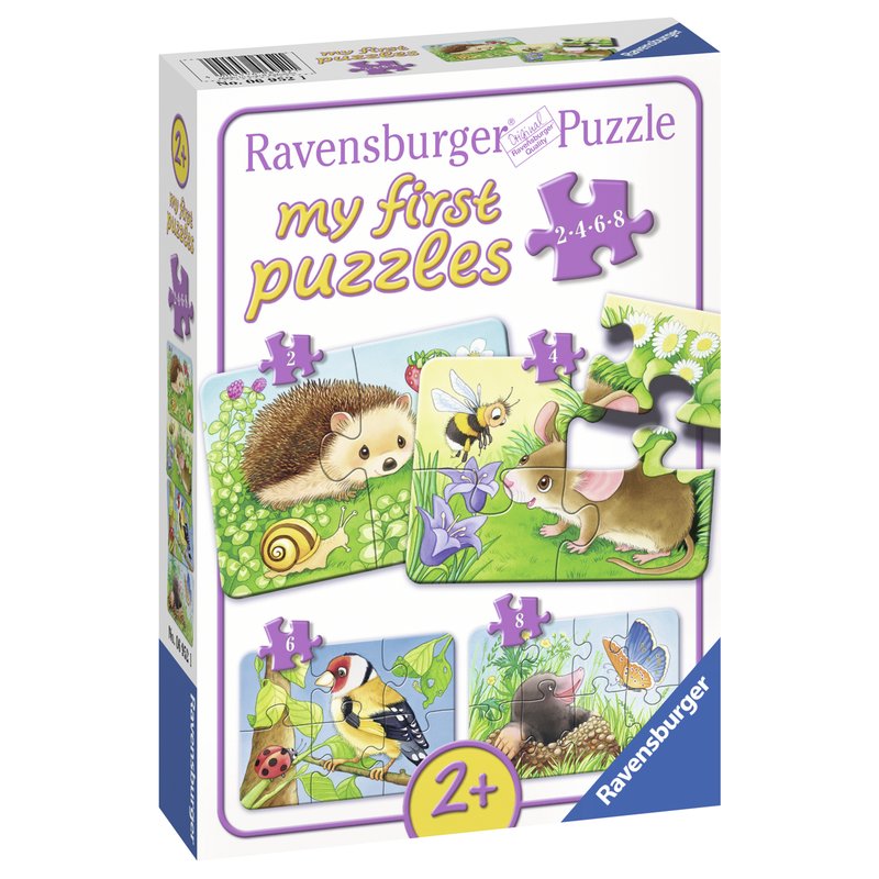 Ravensburger - primul meu puzzle animale din padure, 2/4/6/8 piese