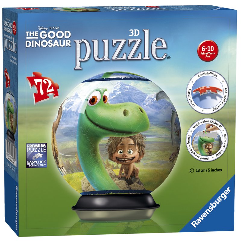 Ravensburger - Puzzle 3D Bunul Dinozaur, 72 piese