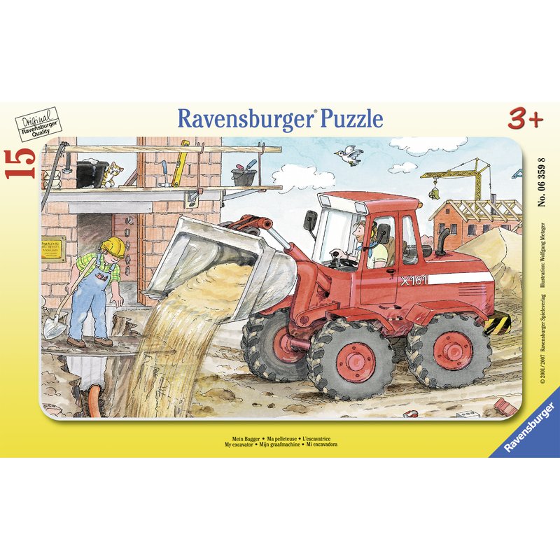 Ravensburger - PUZZLE EXCAVATOR, 15 PIESE