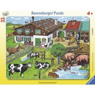 Ravensburger - Puzzle Familii de animale, 33 piese