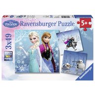Ravensburger - Puzzle Frozen, 3x49 piese