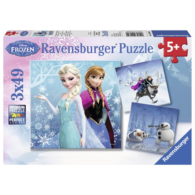 Ravensburger - Puzzle Frozen, 3x49 piese