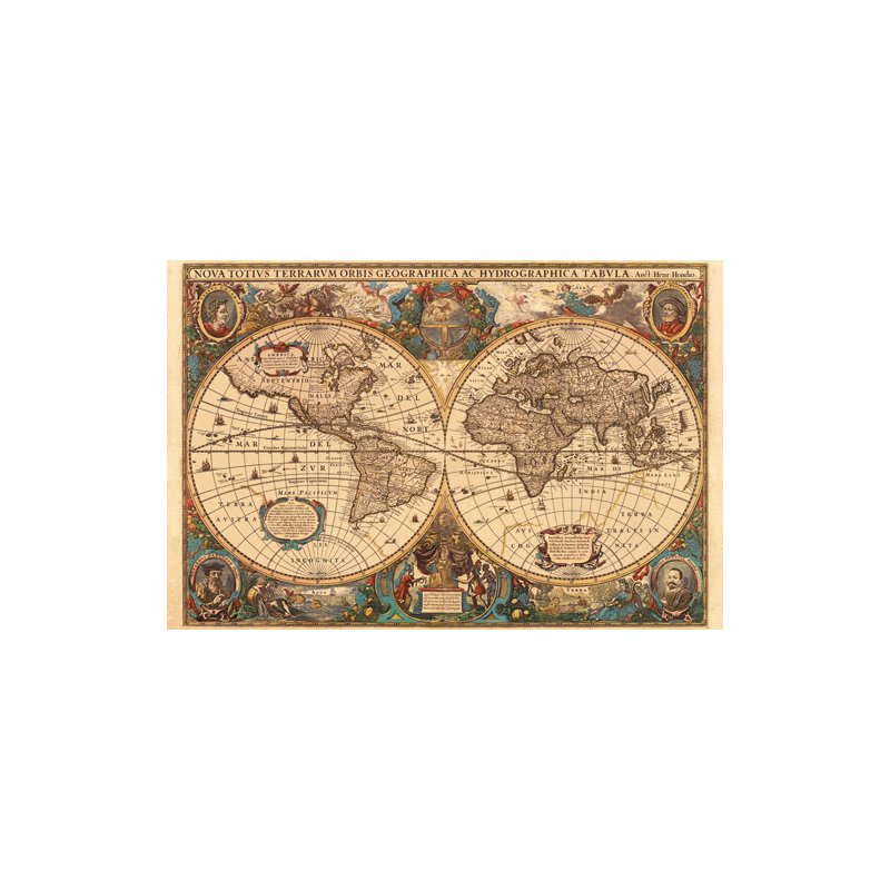 Ravensburger - Puzzle harta antica a lumii, 5000 piese