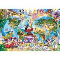 Ravensburger - Puzzle harta lumii Disney, 1000 piese