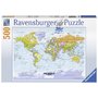 Ravensburger - Puzzle harta politica a lumii, 500 piese - 1