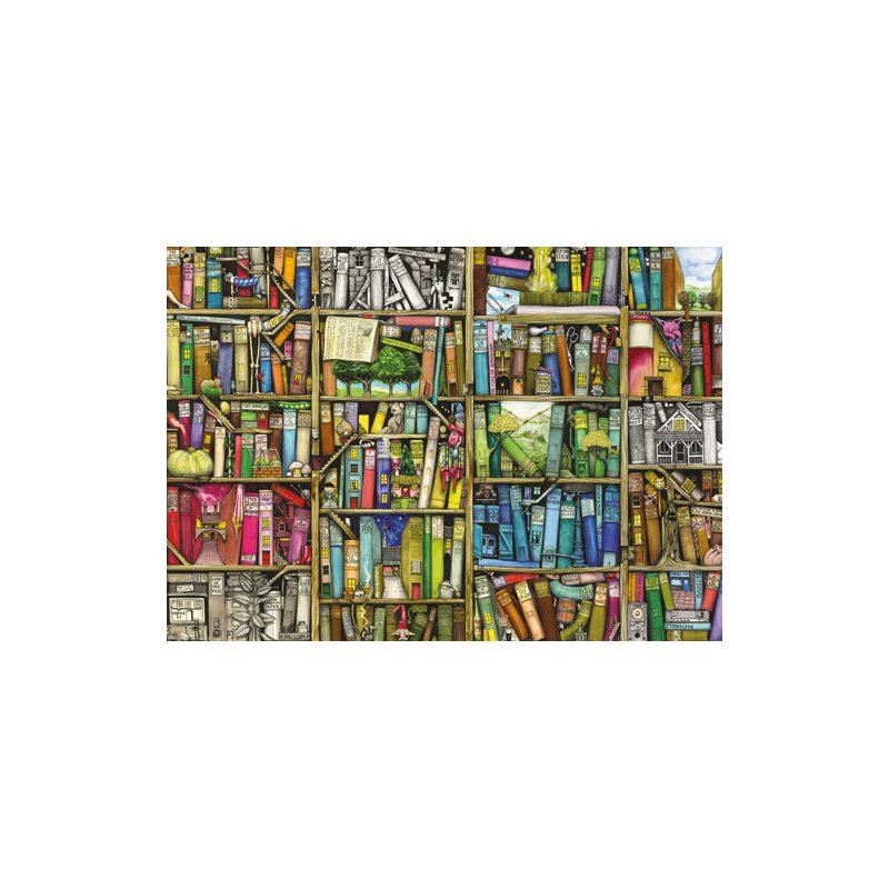 Ravensburger - Puzzle Libraria bizara, 1000 piese