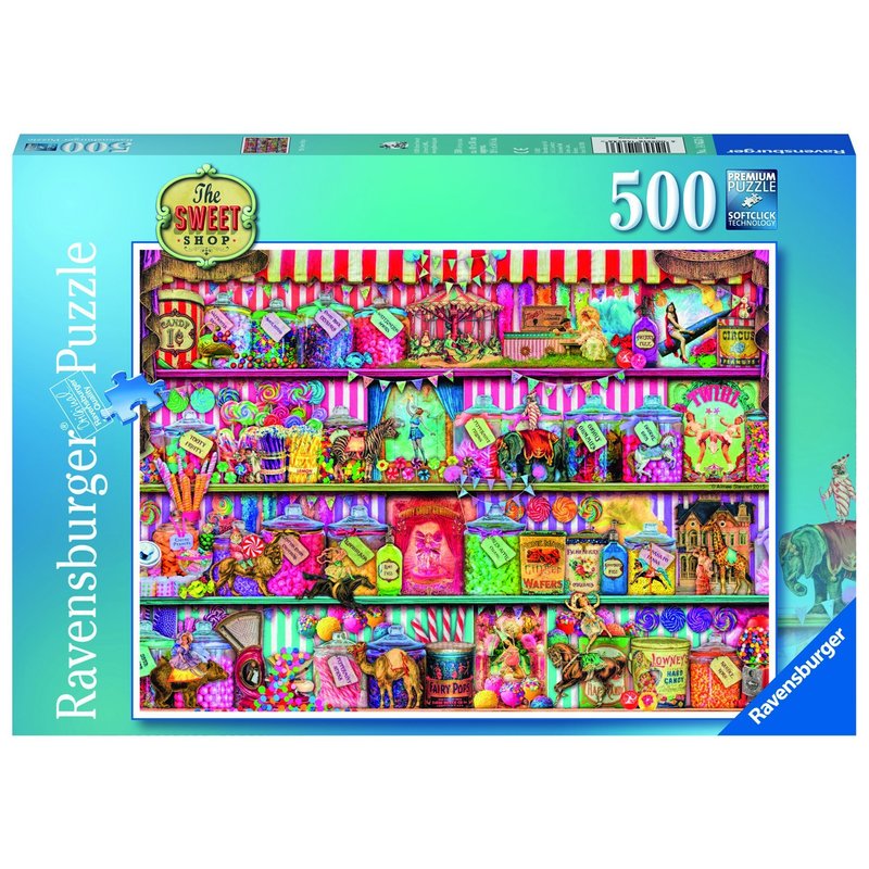 Ravensburger - Puzzle Magazinul de dulciuri, 500 piese