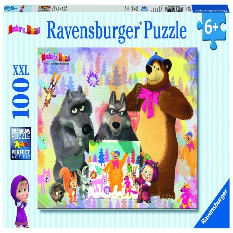 Ravensburger - Puzzle Masha si ursul, 100 piese