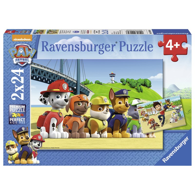 Ravensburger - Puzzle Patrula catelusilor, 2x24 piese