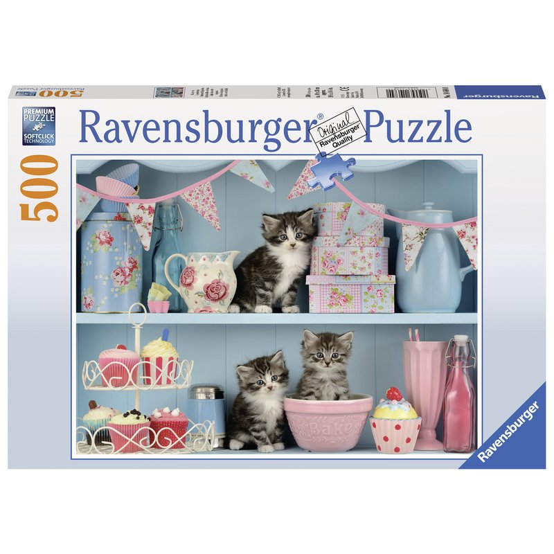 Ravensburger - Puzzle Pisicute si prajiturele, 500 piese