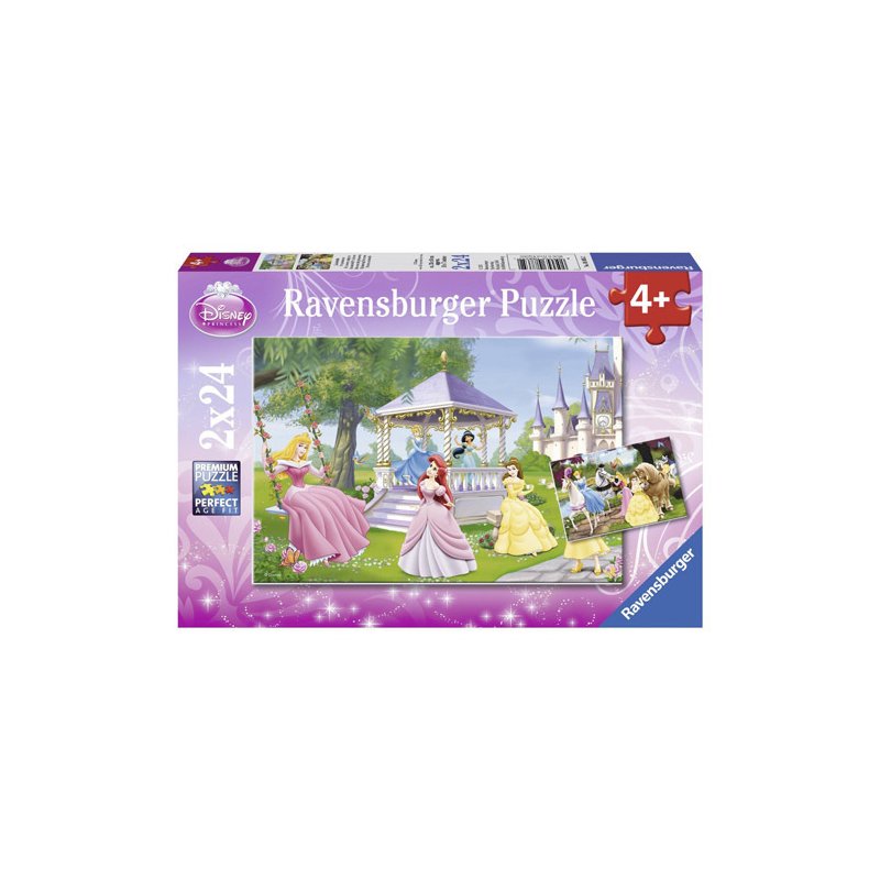 Ravensburger - Puzzle Printesele incantatoare, 2x24 piese