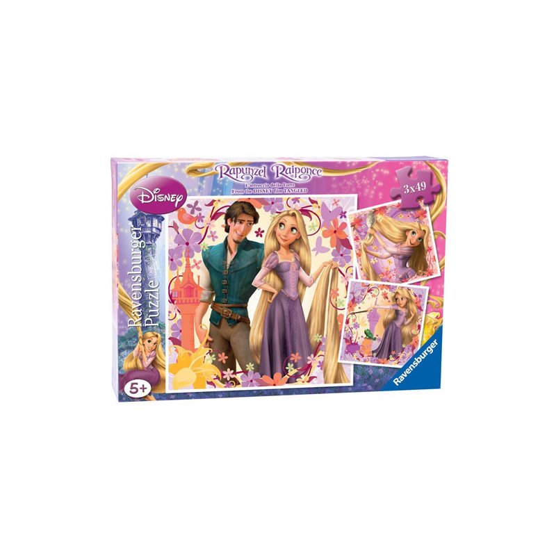 Ravensburger - puzzle rapunzel, 3x49 piese