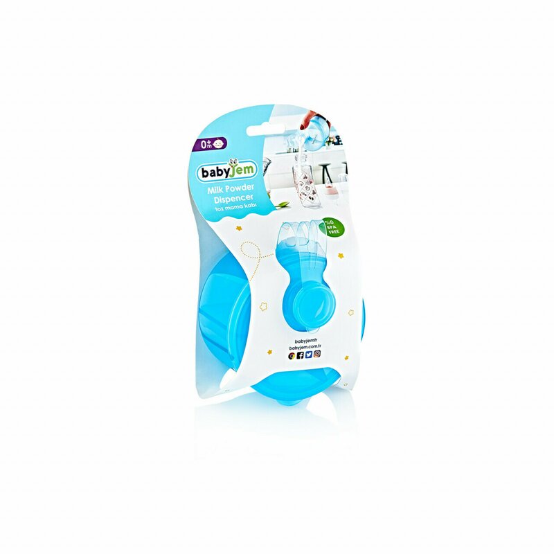 Babyjem - Recipient pentru lapte praf cu 3 compartimente Practic (Culoare: Bleu)