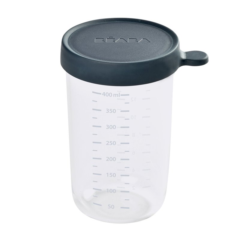 Beaba - recipient ermetic sticla 400 ml, albastru