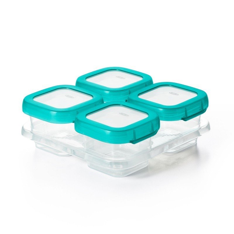 Oxo tot - recipiente din plastic pentru congelare alimente, 4 x 120 ml