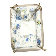 Deseda - Reductor Bebe Bed Nest cu paturica si pernuta antiplagiocefalie  Ursi cu albine pe crem